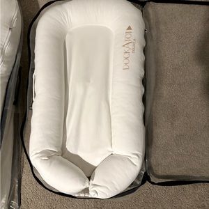 DockATot Deluxe+ Plus White Infant Lounger Pillow Cushion Baby Dock